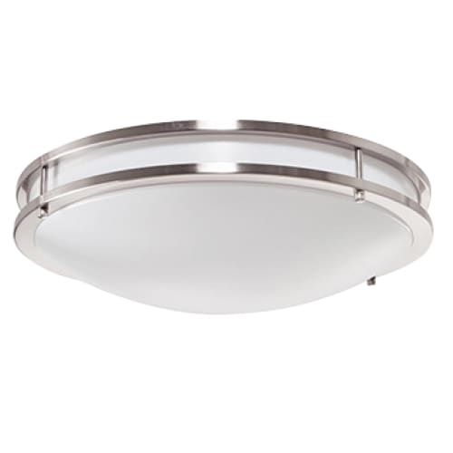 2-Pack LED Nickel Ringed Ceiling Fixture in Warm White - LED Overstock