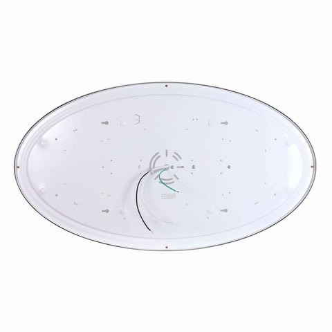 Ringed Oval Decorative Ceiling Fixture Lux - LED Overstock